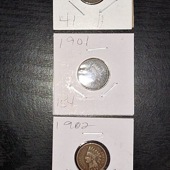 Lot of 9 1900's Indian Head Pennies... Nice Details... In Protective Sleeves - Picture 1 of 6